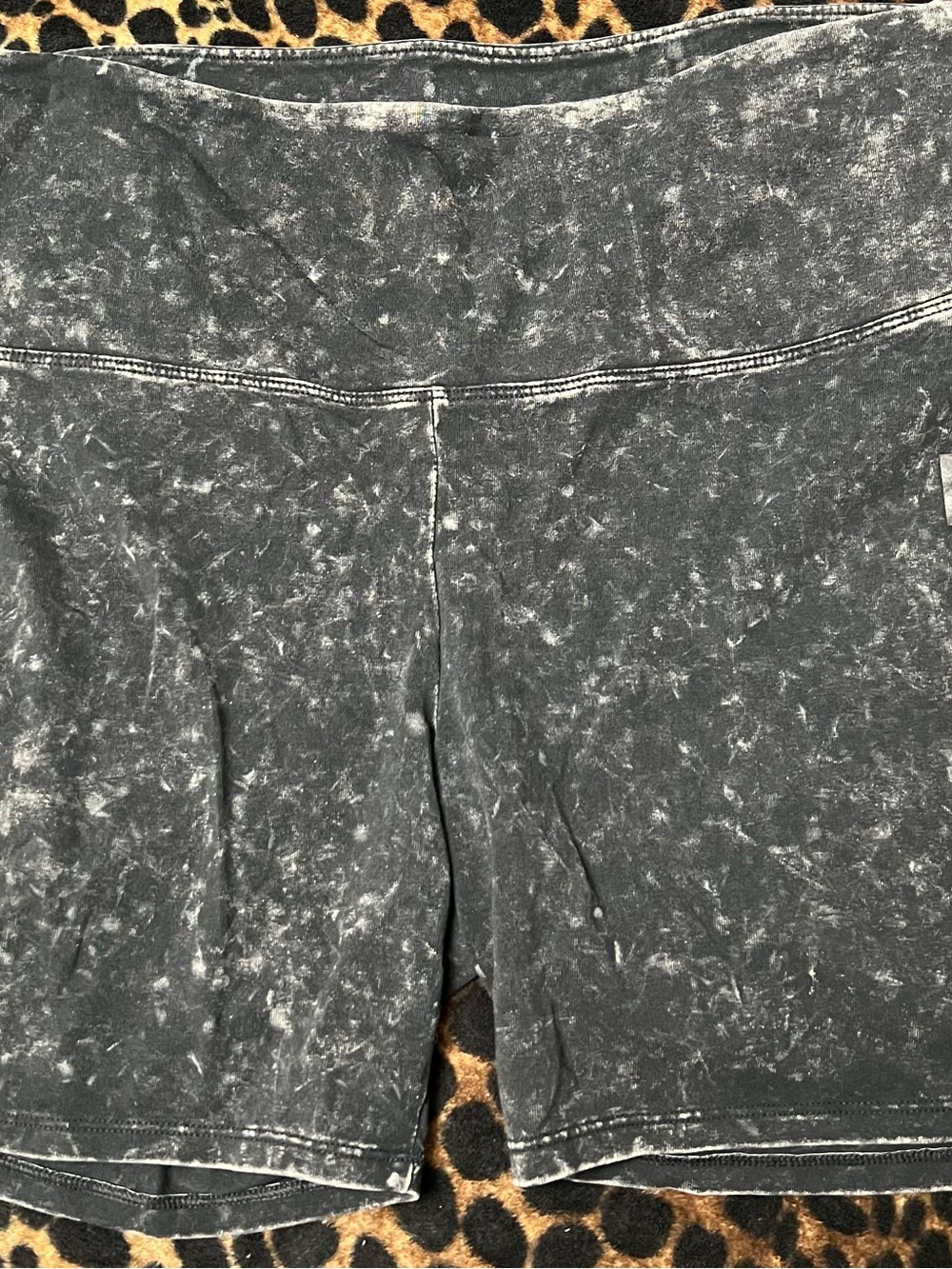 PINK Victoria's Secret Black Mineral Wash Athletic Shorts